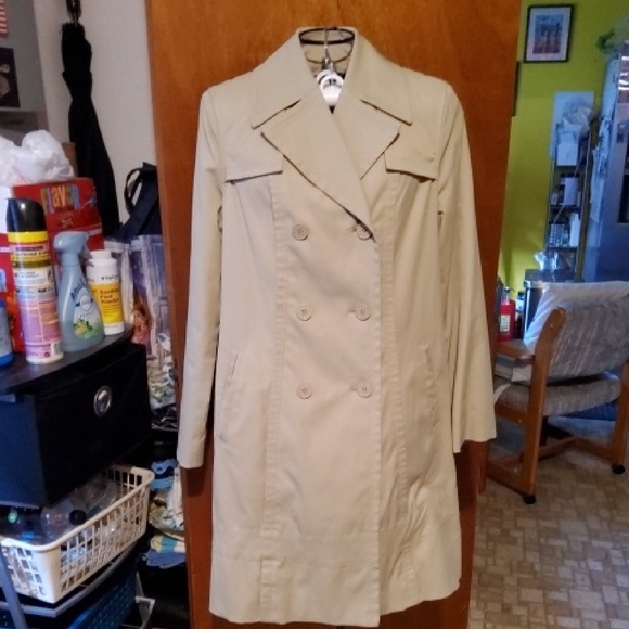 Dkny Jackets & Blazers - DKNY Beige Double-Breasted Trench Coat